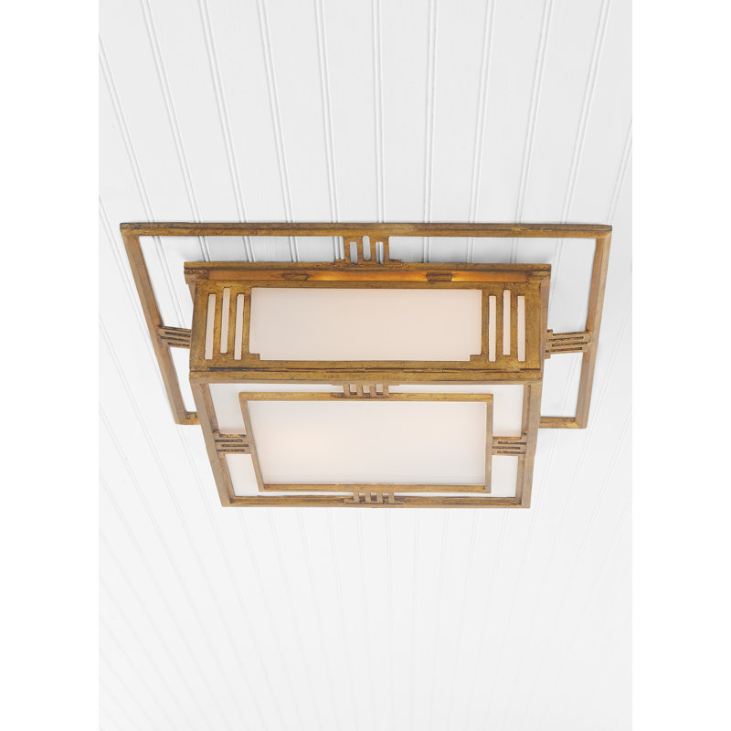 Thomas O'Brien Enrique Flush Mount, Golded Iron