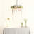 3-Light Pink Floral Chandelier with Cascading Vines