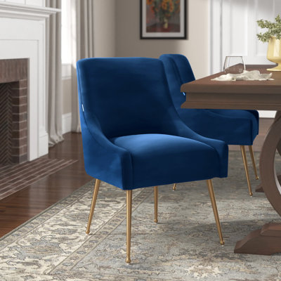 Chaise d'appoint en velours Magallanes
