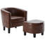 Fauteuil demi-tonneau avec repose-pieds 27,95 po Ansaldo-896957923