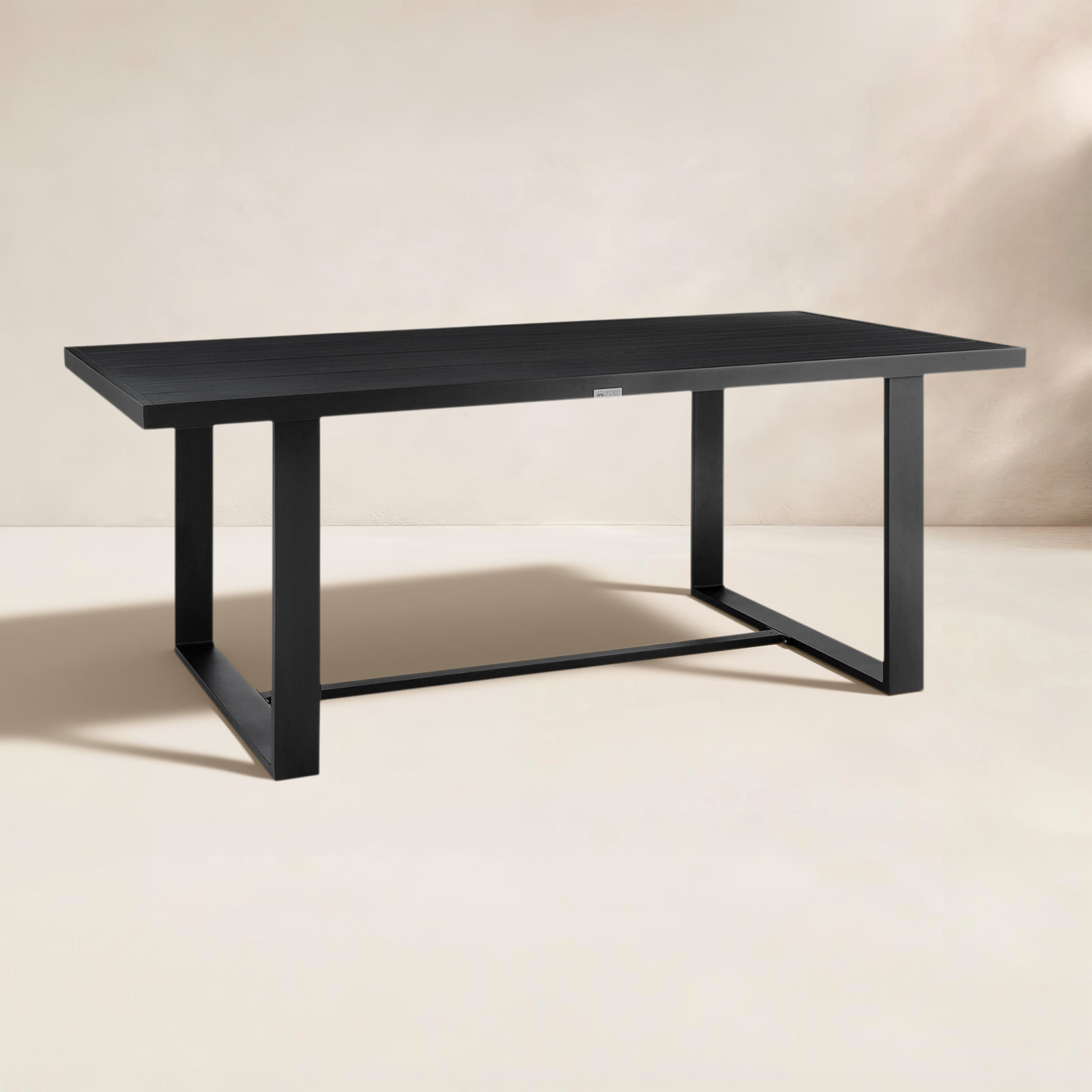 Scotia 79" Patio Dining Table, Black