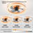 Ceiling Fans with Lights Dimmable LED