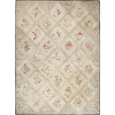Vintage One-of-a-Kind 8'9" X 11'10" 1900s Wool Area Rug in