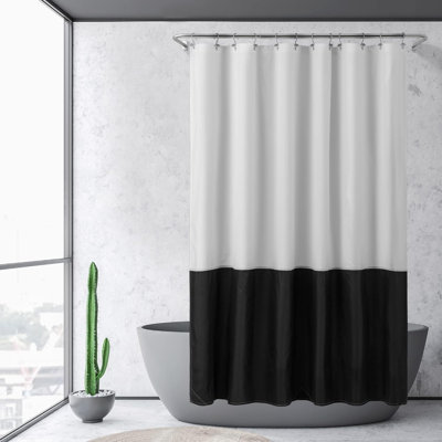 Doublure de rideau de douche en tissu imperméable de qualité supérieure avec ourlet magnétique - Doux, durable et lavable à la machine - Matériau en polyester de qualité hôtelière