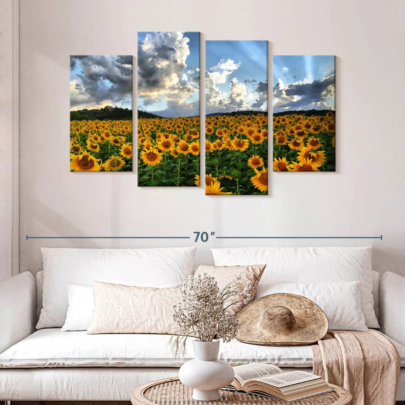 Champ de tournesols toscan Alvord, H 32 po x l 52 po