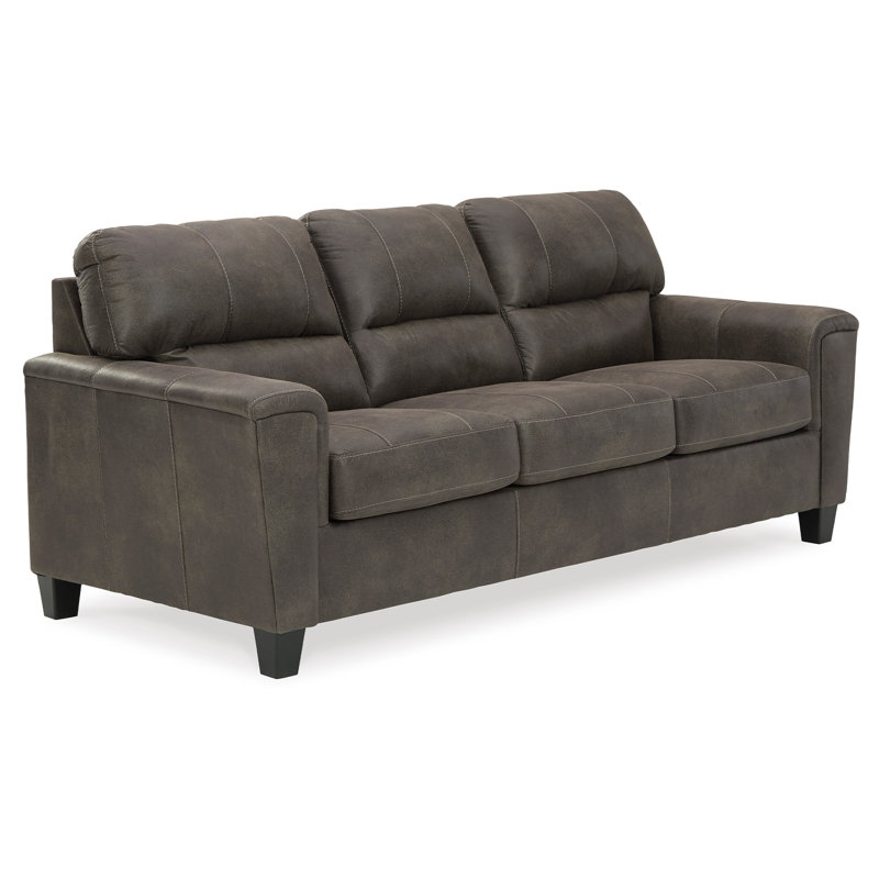 Canapé à accoudoirs carrés 89 po, Gris anthracite