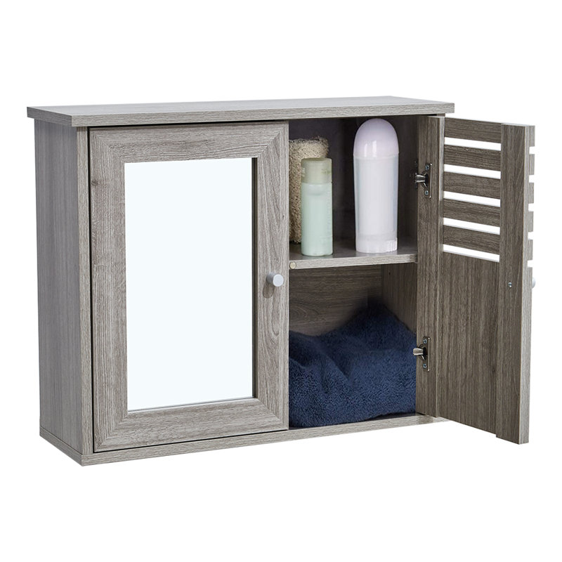 Husnija 600mm W 492mm H Surface Frameless Medicine Cabinet Mirror Fixed