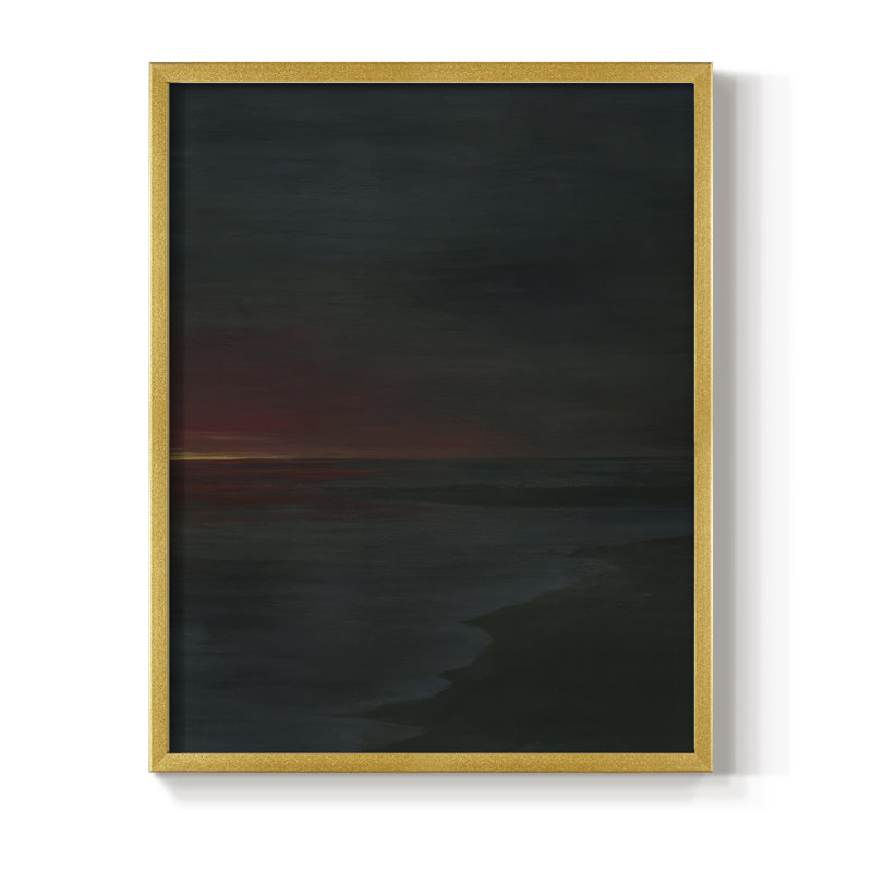 Red Nightsky II, reproduction encadrée - bois massif, H 11 po x l 9 po, Doré