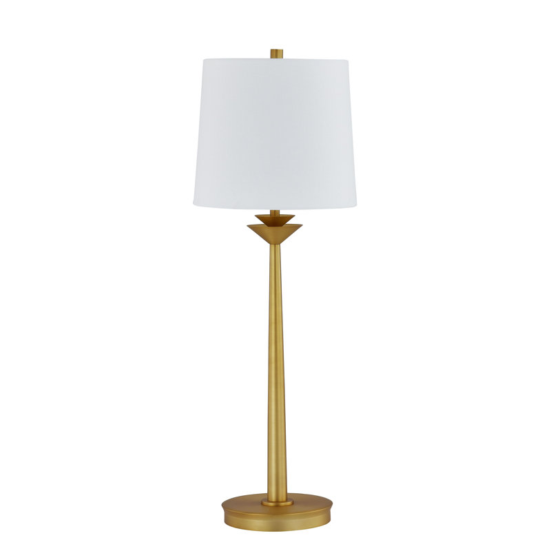 Lampe de commode 30 po avec abat-jour en lin Lola, or