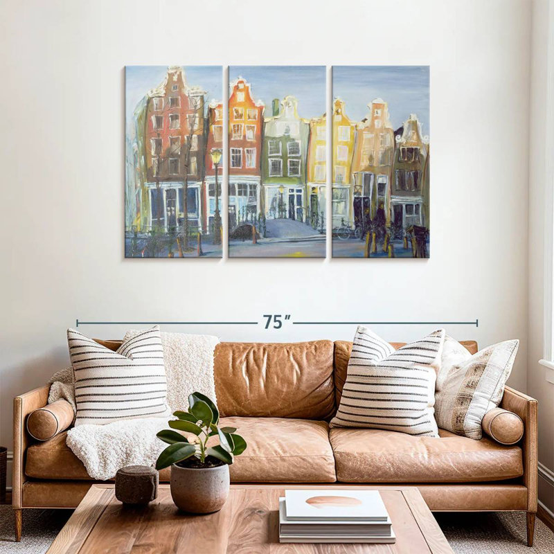 Les maisons Sireci à Amsterdam, H 36 po x l 57 po