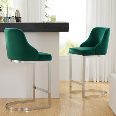Upholstered Bar Stool Upholstered Counter Stool with Metal Frame