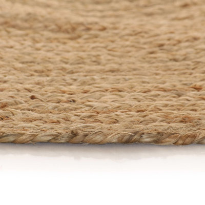 Round Hassania Solid Colour Hand Woven Area Rug