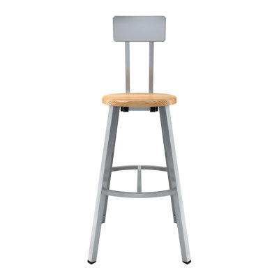 Tabouret industriel / de hauteur fixe avec dossier