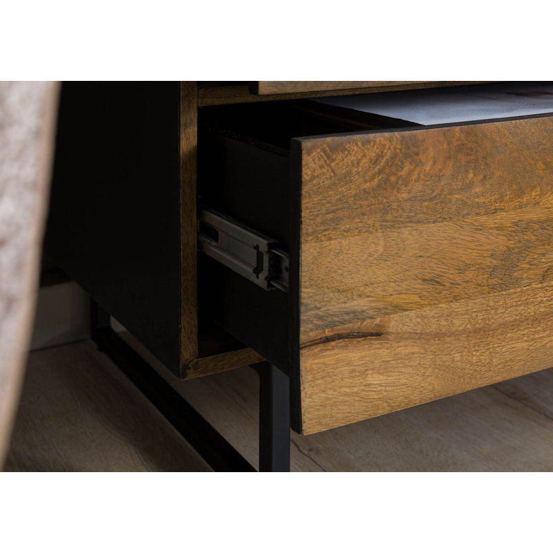 DAVIS 111cm Solid Wood Sideboard