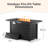 43" Propane Gas Fire Pit Table 50,000 Btu, Etl Certifed With Lid And Volcanic Rock Filler
