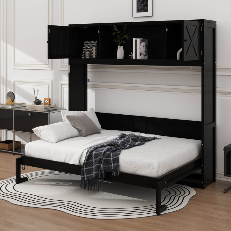 Full Size Murphy Bed With Cabinets
