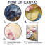«Hydrangea Flower Rose Blue Vintage Bouquet», impression d'art mural hortensia-106094799-106094804