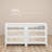 2-Piece White Dresser With Mirrored Drawers