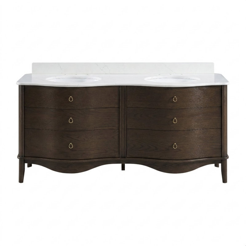 Grace 72" Bathroom Vanity In Natural Enhanced Oak, 36'', Natural
