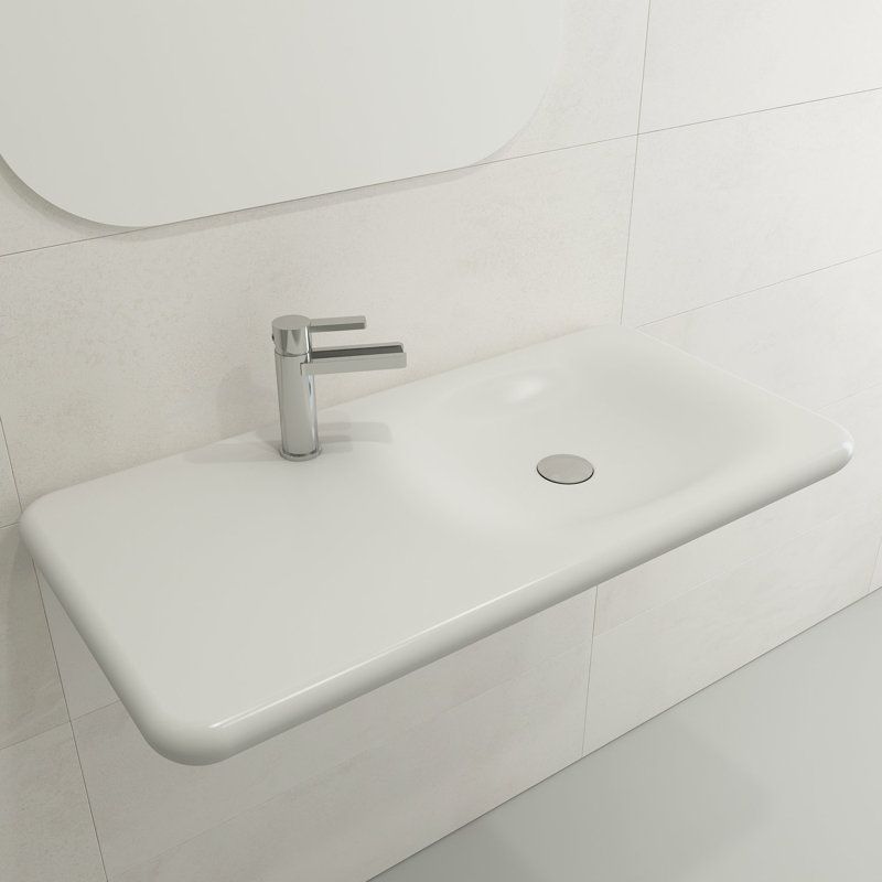Fenice Vanity Basin - 90x46cm 0TH, Matte White