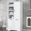 Armoire de rangement pour salle de bain avec portes et tiroirs-1272800012