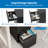 Mount-It Mobile File Pedestal Cabinet with 3 Drawers, Lock, Slim Design Under Desk Storage, Black
