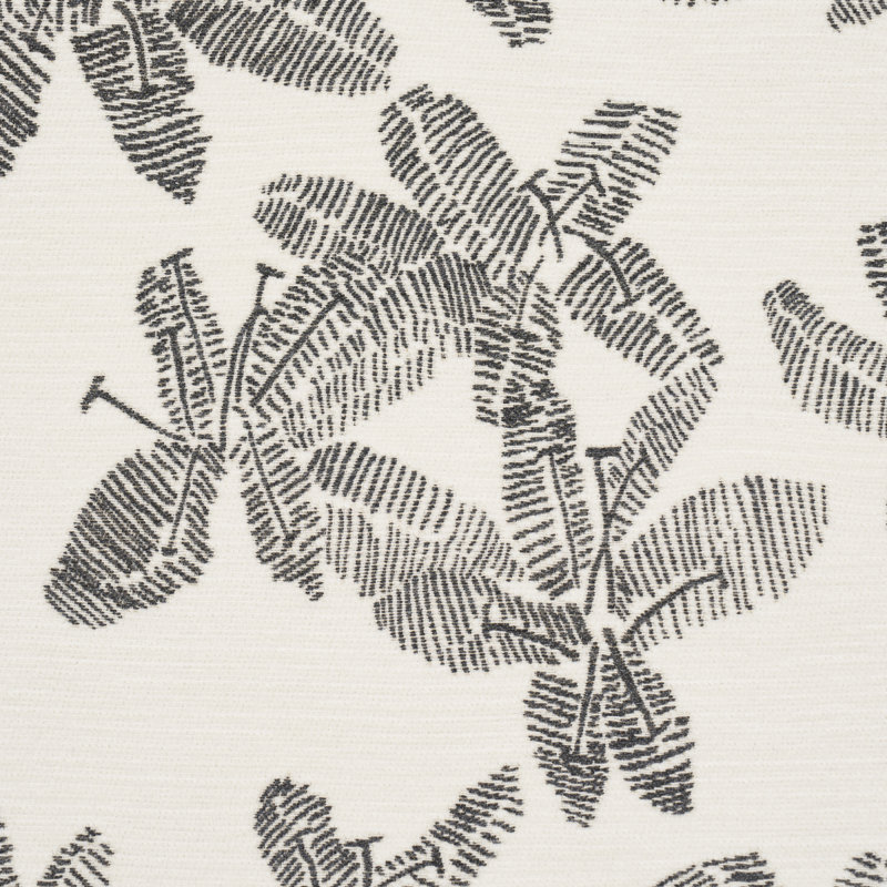 Schumacher x Caroline Z Hurley Hibiscus Fabric, Black/White