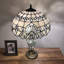 Lampe de table Simonson Tiffany avec abat-jour et base en verre coloré de style baroque et lavande -637330098-670900436