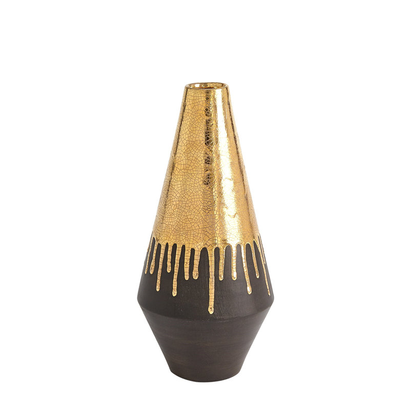 Vase doré, 13"