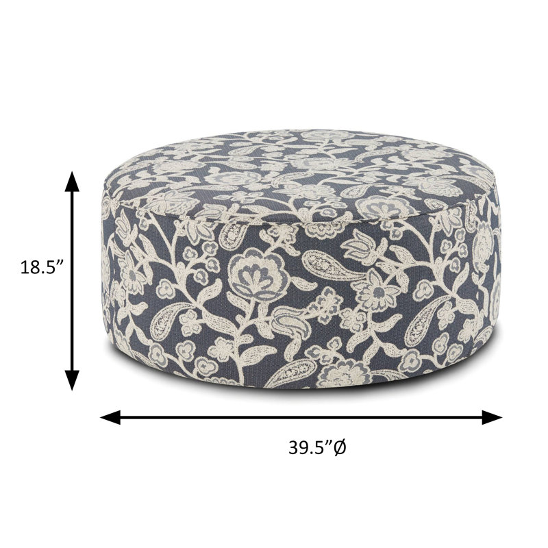 Repose-pieds transitionnel de 39,5 po de largeur, multicolore floral