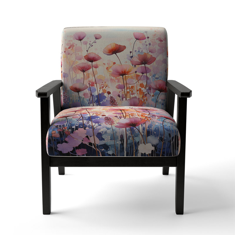 Fauteuil rembourré moderne Mauve Botanical Whispers IV