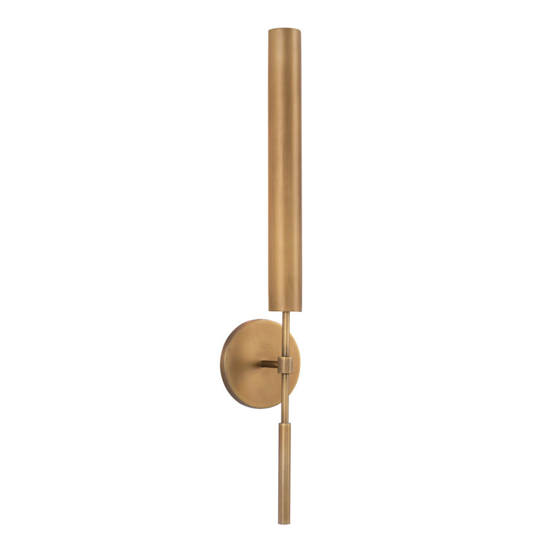 Astrid 1 - Light LED Bath Sconce, Vintage Brass