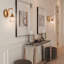 Appliques murales à DEL en cristal pour meuble-lavabo en laiton