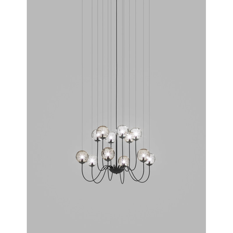 Puppet Suspension 12P Multicolor 1 Glossy Chrome G9 Ul, Smoky Transparent;Crystal Transparent, Matte Black