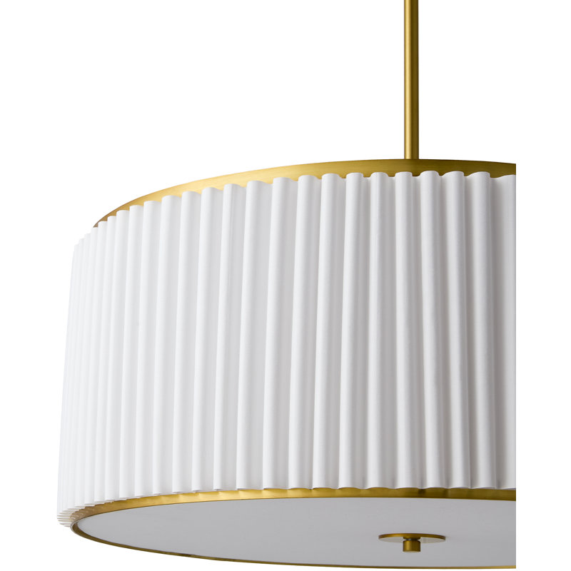 Lustre Oshae, Laiton, H 67,5 po x l 24,75 po x P 24,75 po