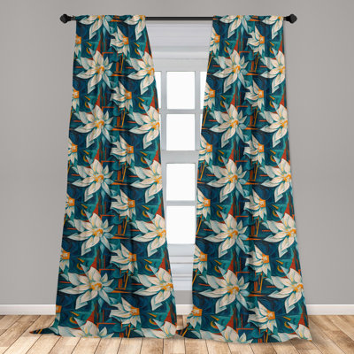 Violetka Semi Sheer Curtain Pair