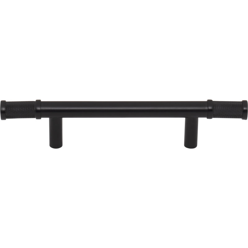 Burnham Bar Pull, Flat Black, 3 3/4" Center To Center