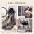 Uchisar Modern Distressed Solid Gray Black Machine Washable Non-Slip Low Pile Indoor Outdoor Pet Friendly Living Room Bedroom Dining Room Entryway Hallway Office Area Rug-1934715121
