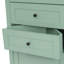 Grande armoire triangulaire verte avec 3 tiroirs et tablettes réglables pour la salle de bain