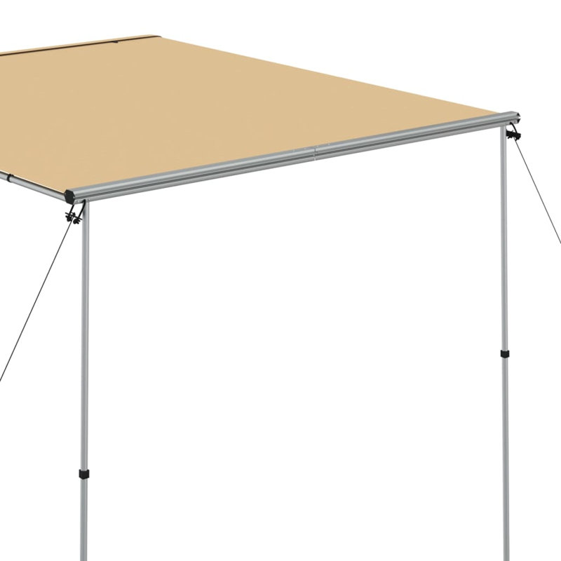 Dakota Fields 240cm W x 300cm D Fabric Beige Cover Retractable Trailer Awning