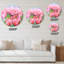 Champ de tulipes roses - Horloge murale traditionnelle-60327678