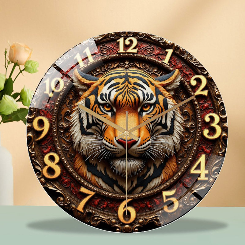 Horloge murale en verre 12 po Tiger