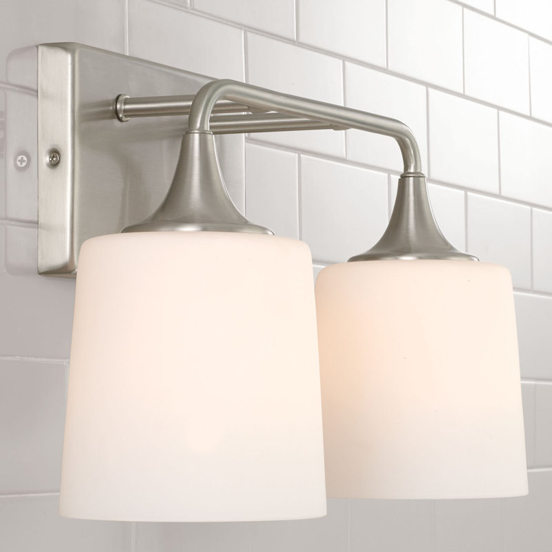 2 - Light Dimmable Vanity Light, Brushed Nickel