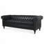 Canapé en cuir PU 83,6 po avec accoudoirs roulés et garniture cloutée 83,6 po-1953248418