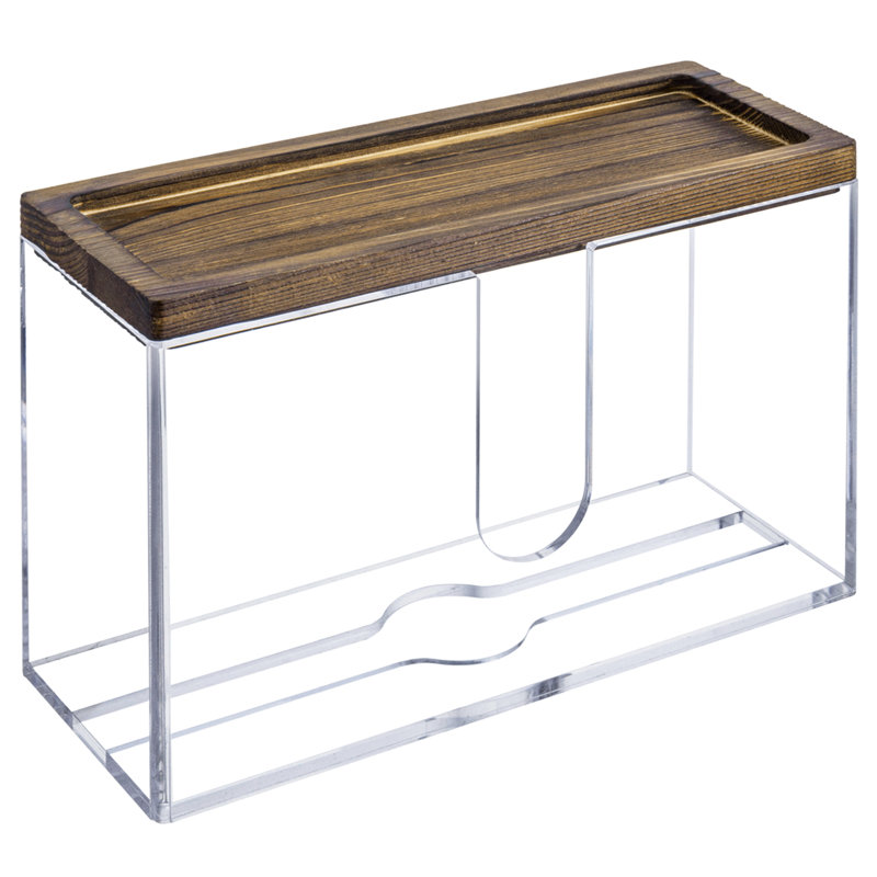 Acrylic and Wood Wall Paper Towel Holder