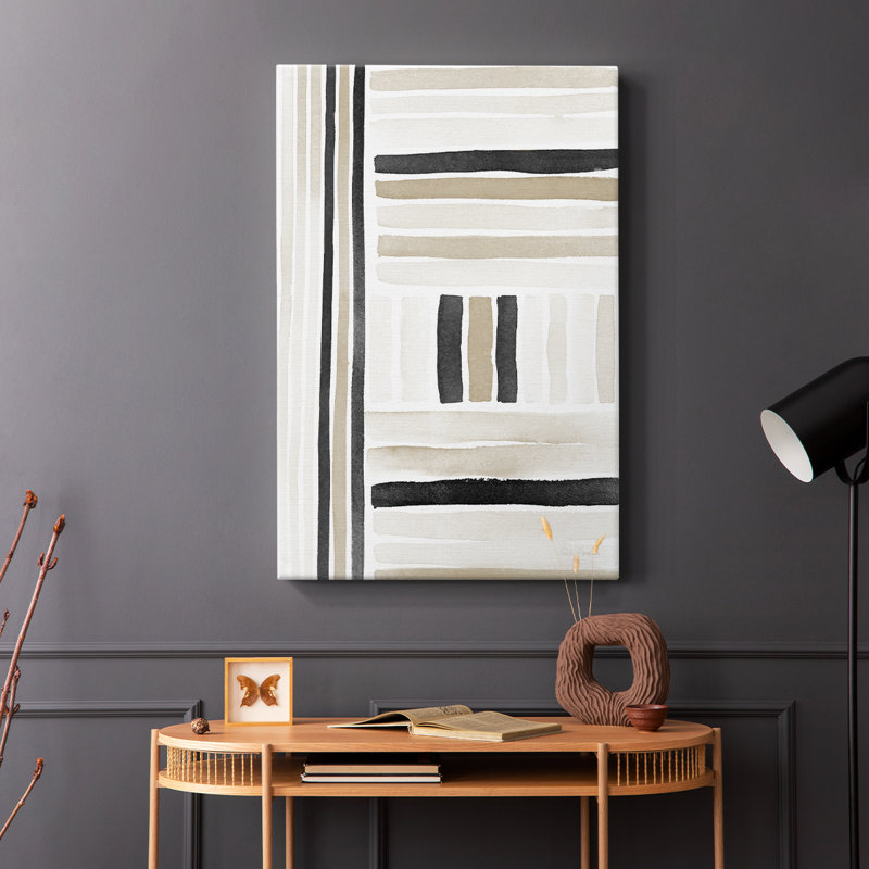 Neutral Lines II -Gallery Wraraped Cavas, H 18 po x l 12 po