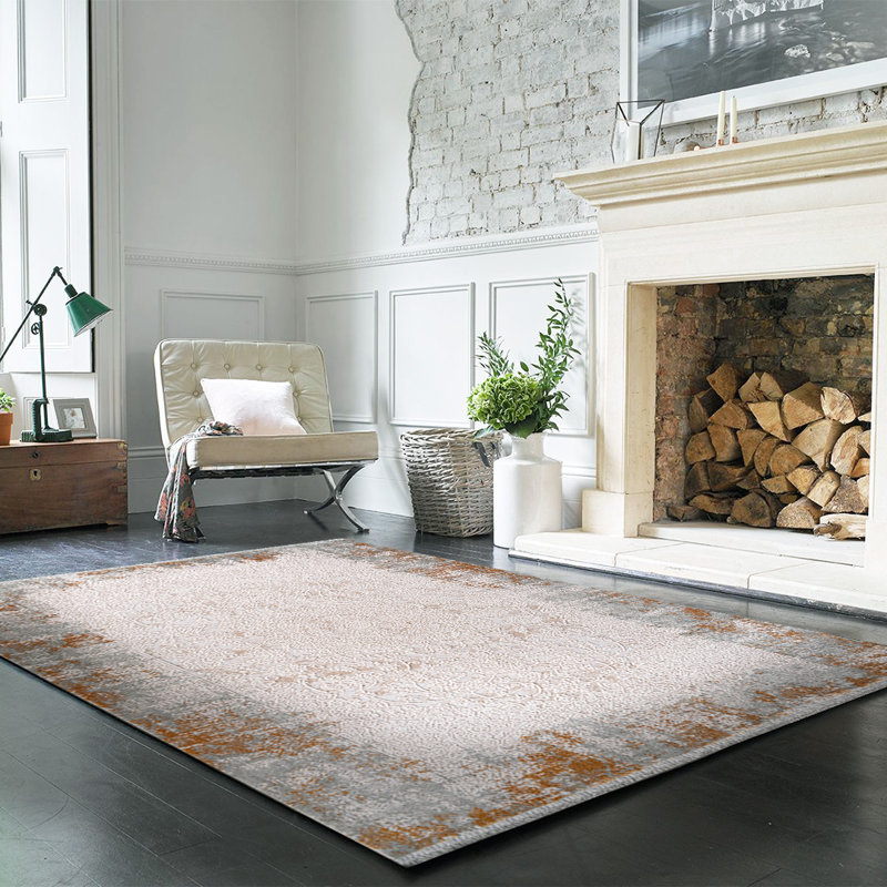 Tapis en coton Lakyn, Rectangle 2 pi 7 po x 5 pi