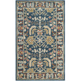 Antiquity Hand-Tufted Dark Blue Area Rug