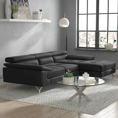 Grasmere Leather L-Shaped Sectional
