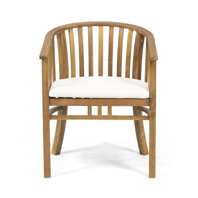 Chaise de salle à manger raffinée Alondra, teck pour le salon, le patio et la décoration intérieure